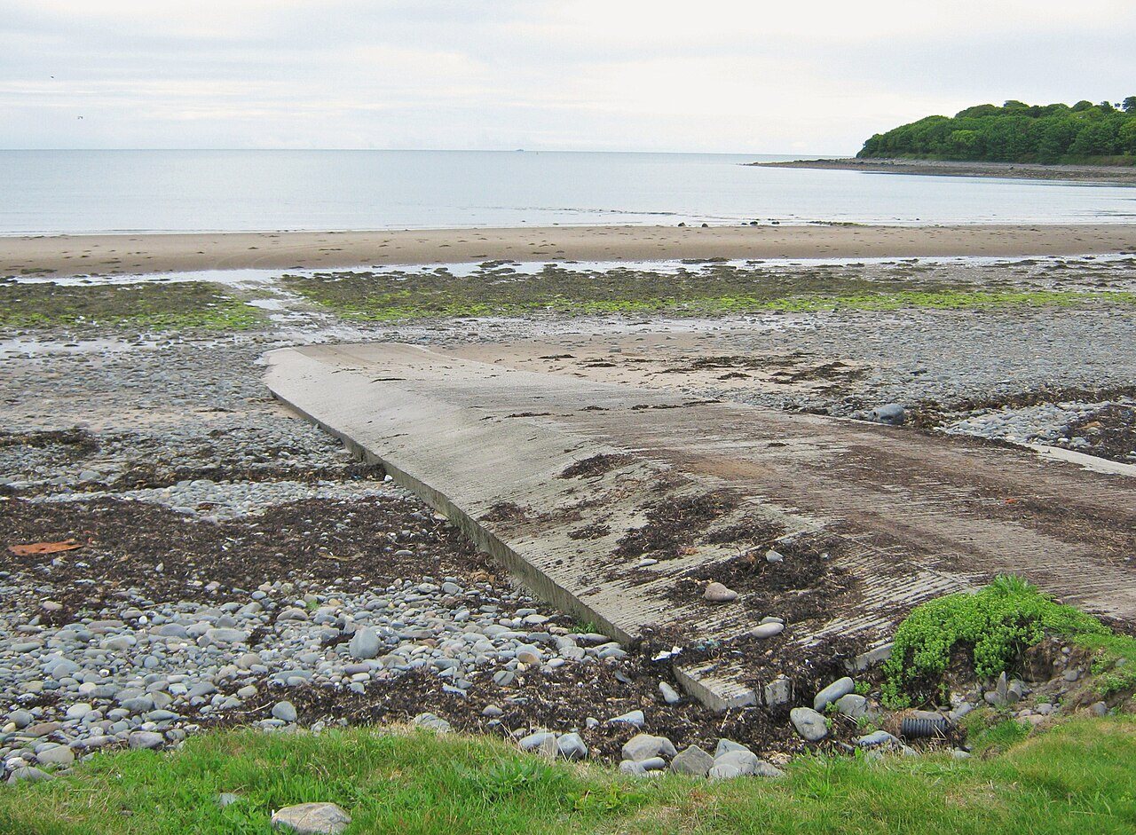 The slipway and shore at Ardwell.