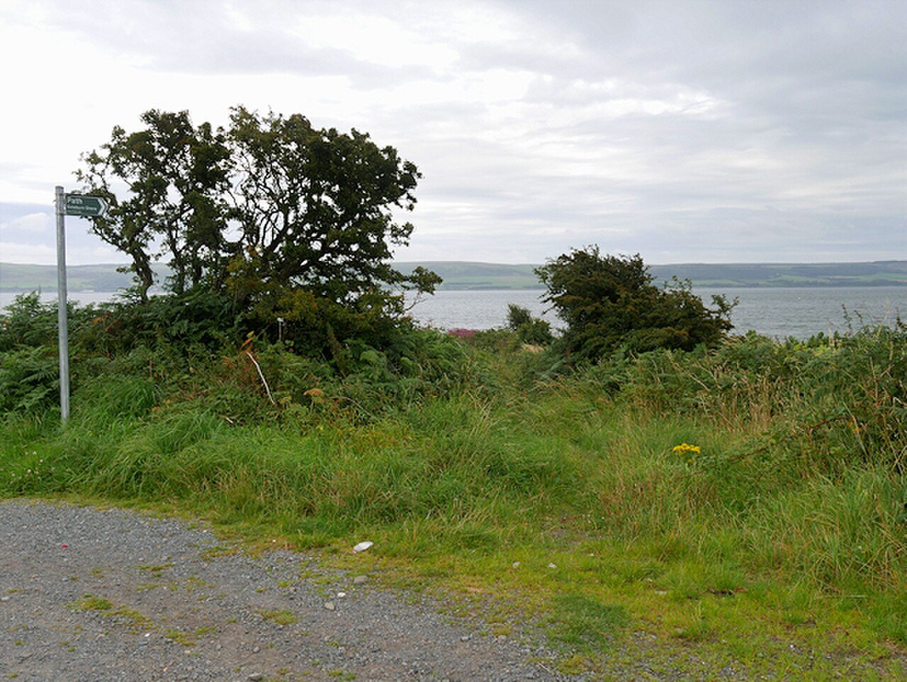 The path towards Soleburn shore on Loch Ryan.
