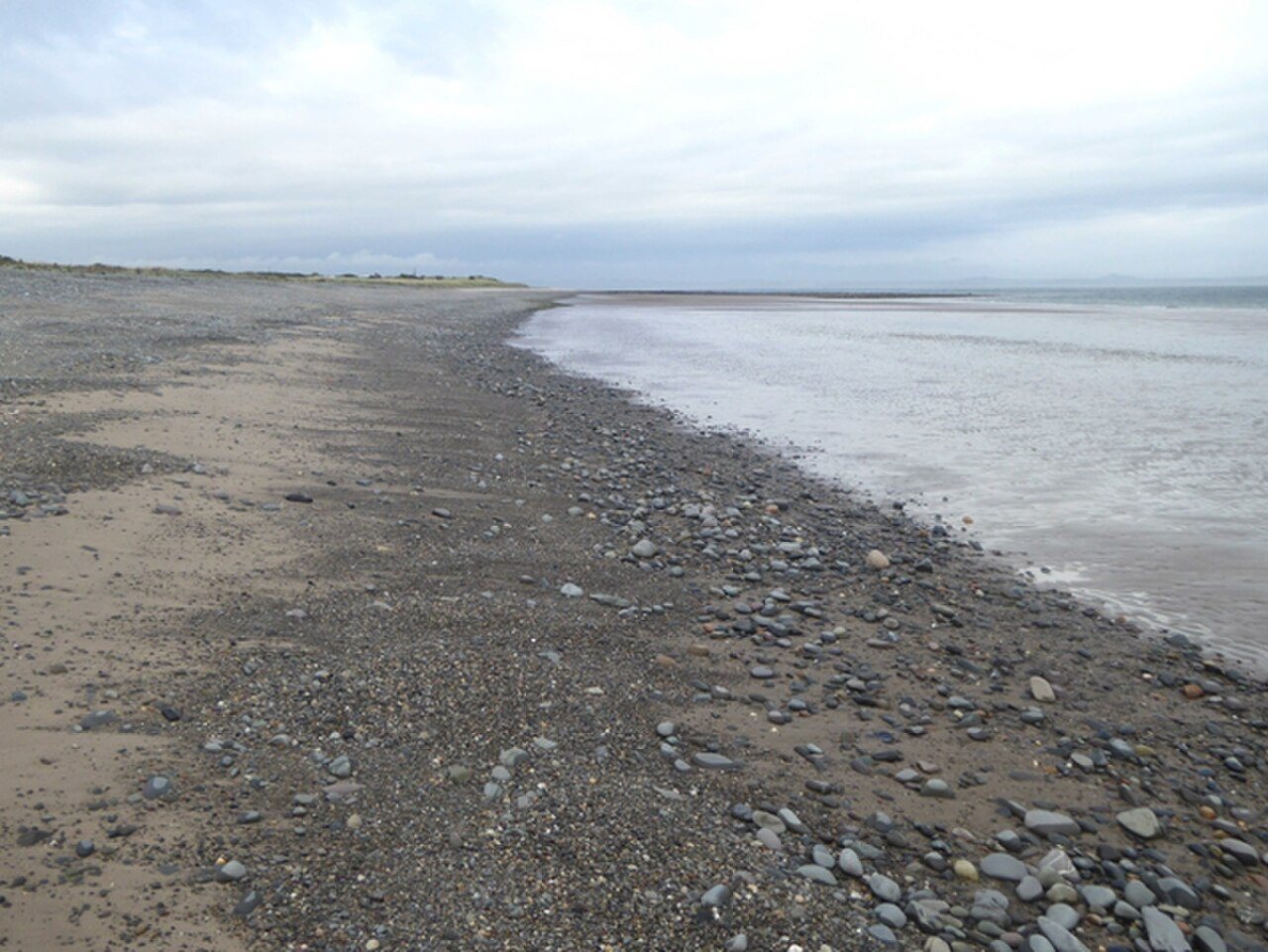 Shingle on the shore of New England Bay.