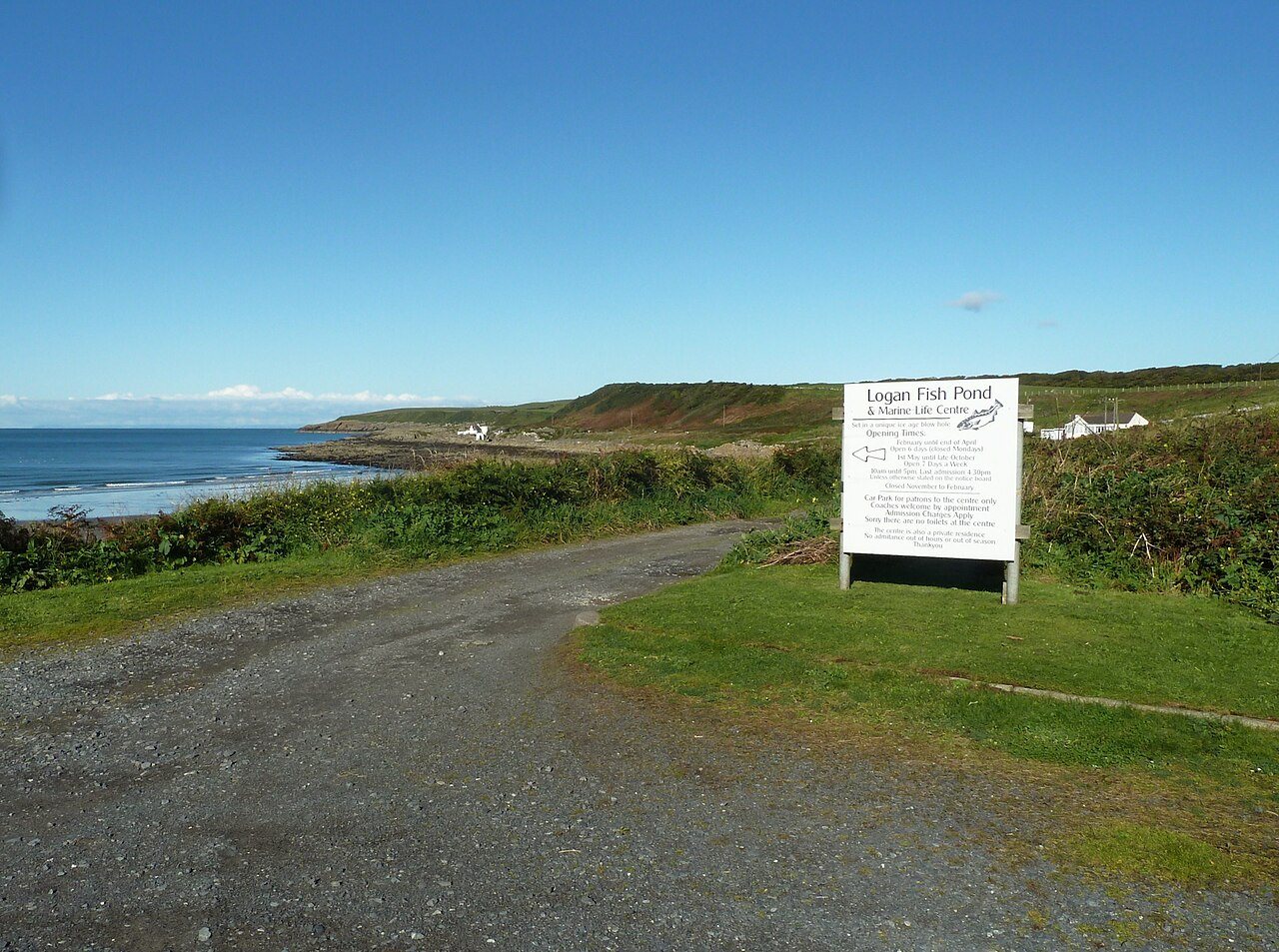 The entrance to Logan Fish Pond on the coast by Port Logan.