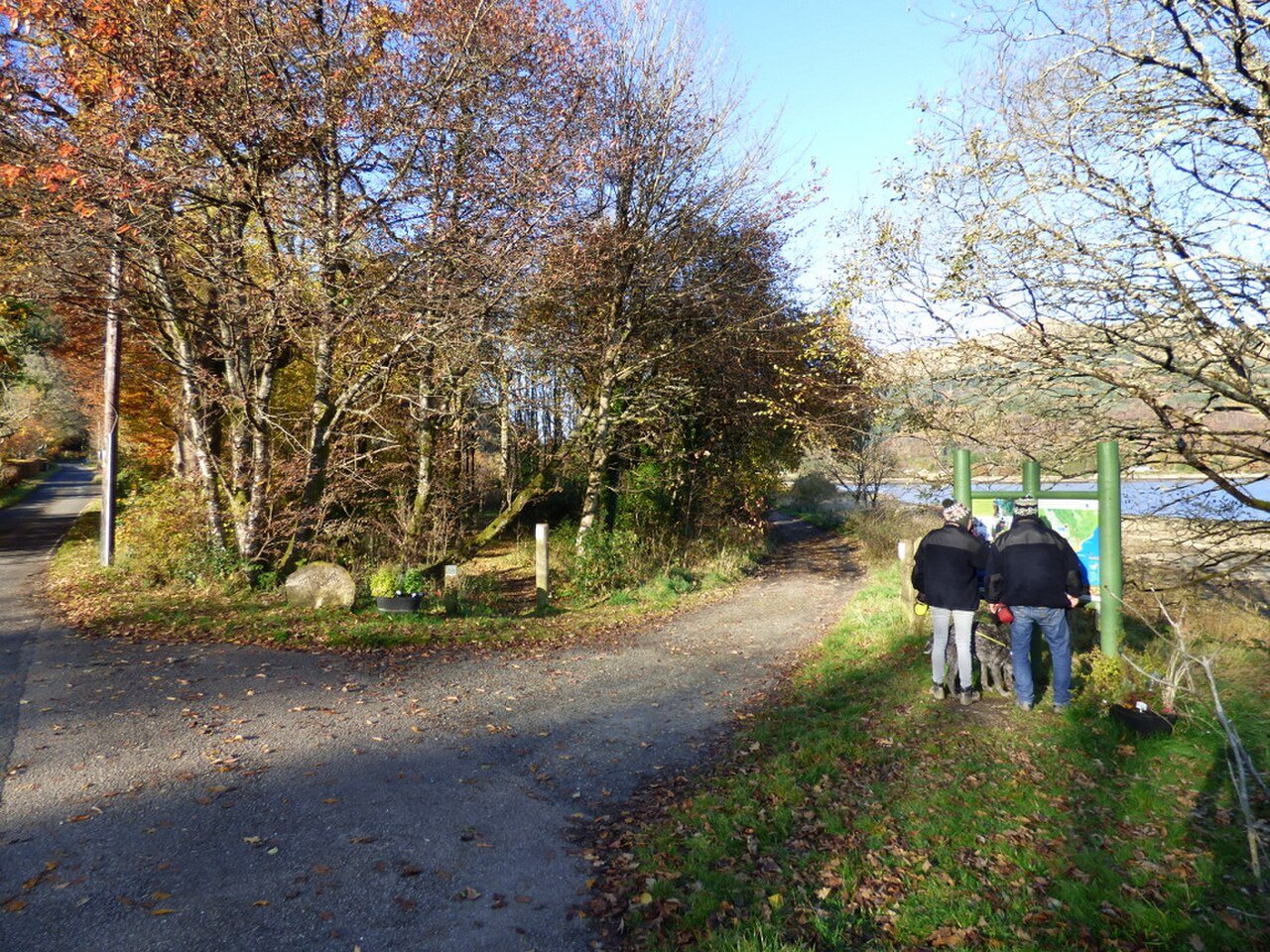 A coastal path at Ardentinny, illustrating a choice of walking route.